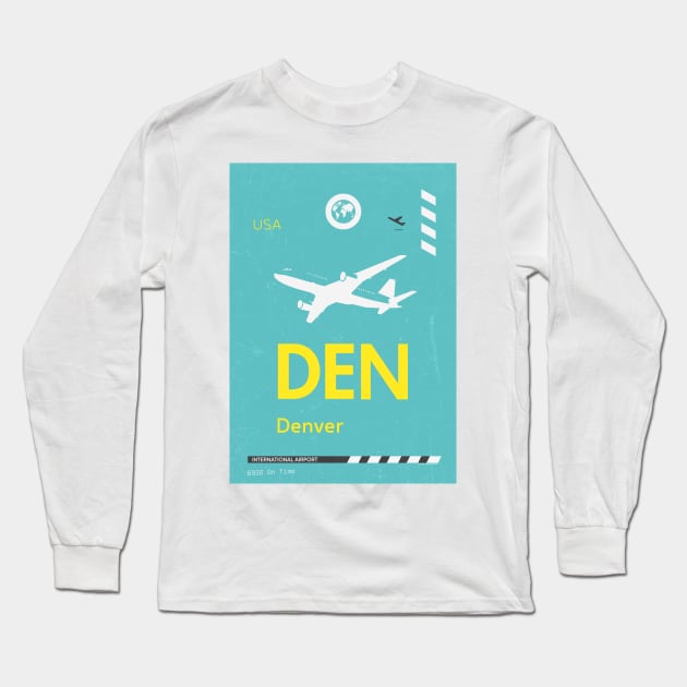 DEN Denver airport code Long Sleeve T-Shirt by Woohoo